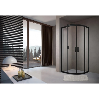 Душевой уголок TERMINUS СОРЕНТО 06, 6ES100х100B, 100 x 100 см, стекло прозрачное, профиль черный матовый